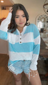 Pre-Order: Lilly button up Strips Blouse