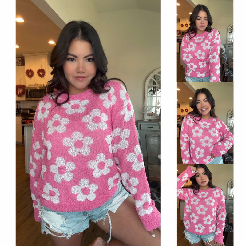 Pre-Order: Libby Popcorn Floral Lightweight Sweat