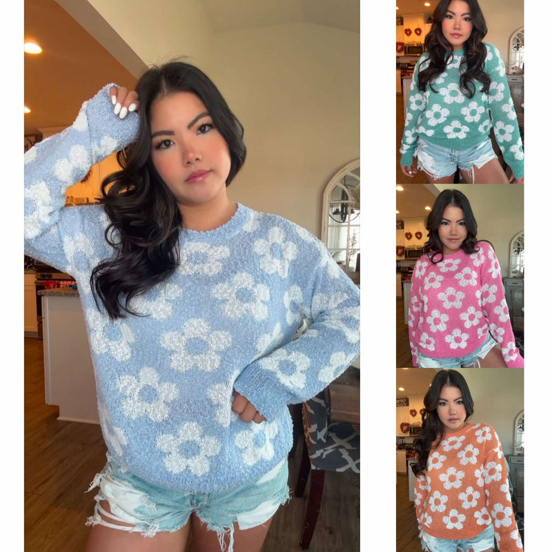 Pre-Order: Libby Popcorn Floral Lightweight Sweat