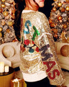 Ready For The Holiday All Around Rainbow Sequin Sweater