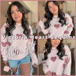 Victoria Sequin Heart Ultra Soft Sweater