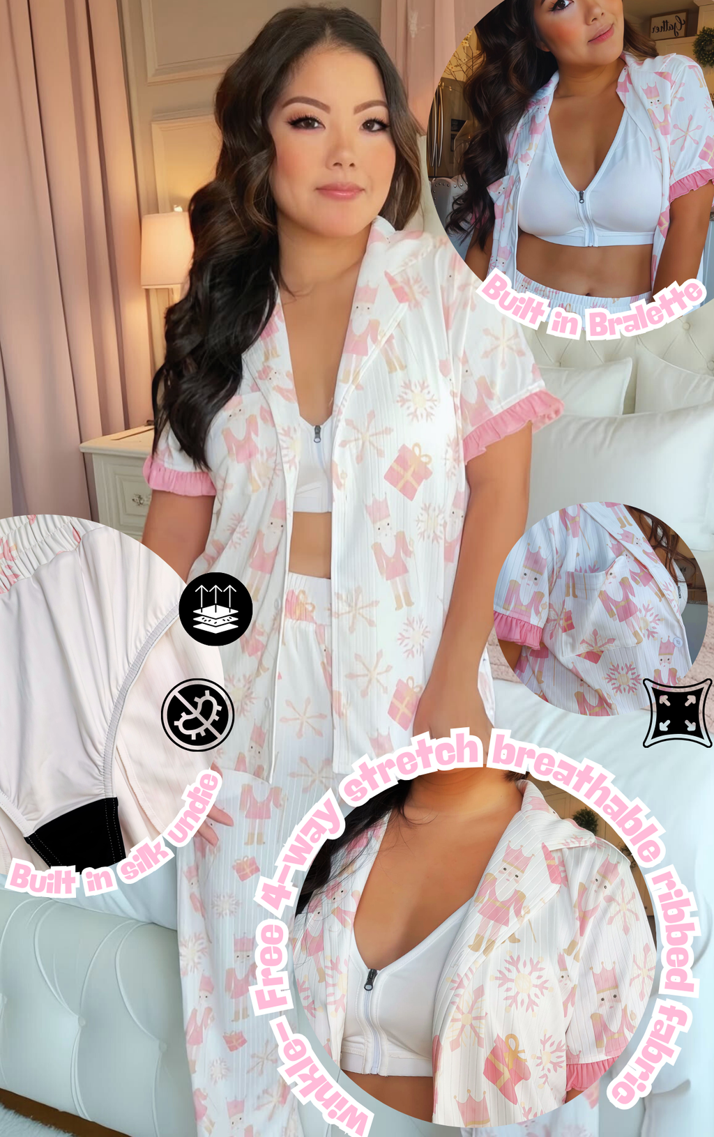 Pink Nutcrackers Build-In Lux PJ Set