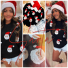*BAYN Santa Claus Is Coming To Town Sequin and Embroidery Sweatshirt