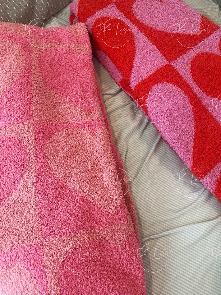 Coming soon...Reversible Heart Checkers Cloud Blankets
