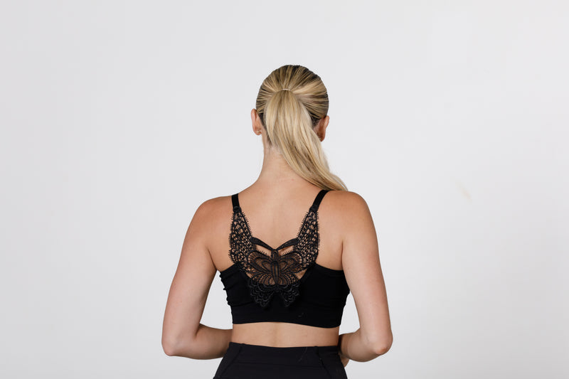 Jules Ribbed Crochet Bralette