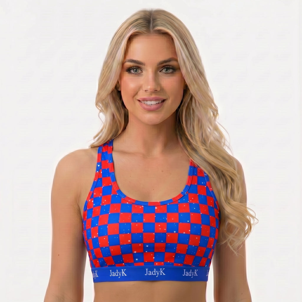 Arya Racerback with Helping Hands™ Padding | USA Checkers | JadyK By JadyK