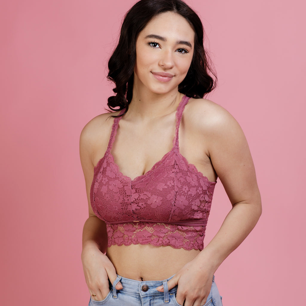 Shop the latest lace bralette styles from JadyK Wholesale. This bralette features delicate lace detailing and a comfortable fit